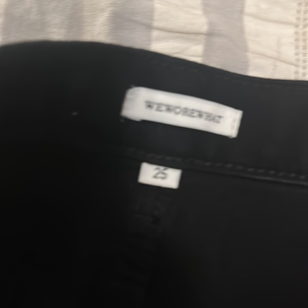 WeWoreWhat Revolve Danielle Black Denim Crystal Button Jeans women size 25 - Picture 6 of 6